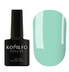 Гель-лак Komilfo Deluxe Series №D147 блакитно-бірюзовий емаль, 8 мл