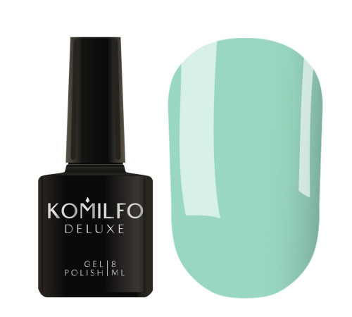 Гель-лак Komilfo Deluxe Series №D147 блакитно-бірюзовий емаль, 8 мл