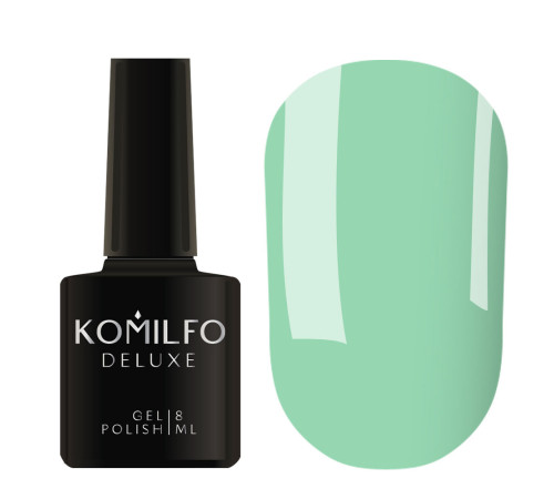 Гель-лак Komilfo Deluxe Series №D148 блакитно-бірюзовий емаль, 8 мл