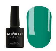 Гель-лак Komilfo Deluxe Series №D150 насичений бірюзово-зелений емаль, 8 мл