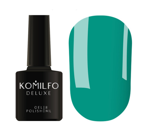 Гель-лак Komilfo Deluxe Series №D151 темний бірюзово-зелений емаль, 8 мл