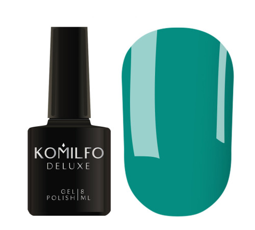 Гель-лак Komilfo Deluxe Series №D152 насичений бірюзовий емаль, 8 мл