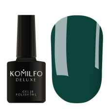 Гель-лак Komilfo Deluxe Series №D154 темний бірюзово-зелений емаль, 8 мл