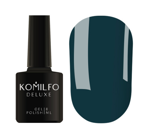 Гель-лак Komilfo Deluxe Series №D155 темний нефритовий емаль, 8 мл