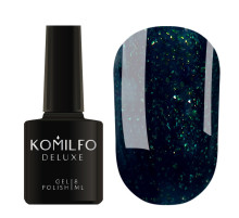 Гель-лак Komilfo Deluxe Series №D156 темно-нефритовий з шимером, 8 мл
