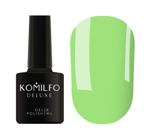 Гель-лак Komilfo Deluxe Series №D159 насичений салатовий емаль, 8 мл