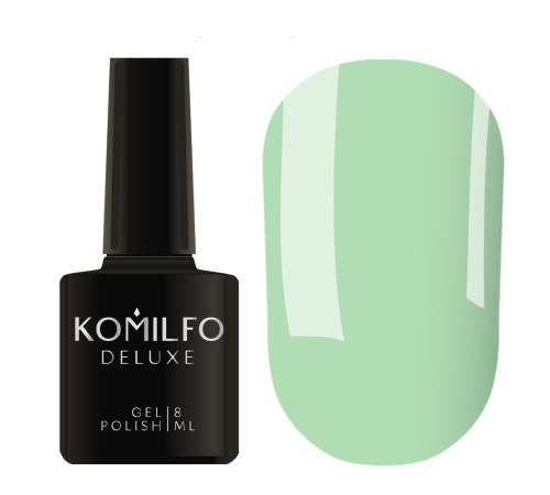 Гель-лак Komilfo Deluxe Series №D161 бирюзово-м`ятний емаль 8 мл