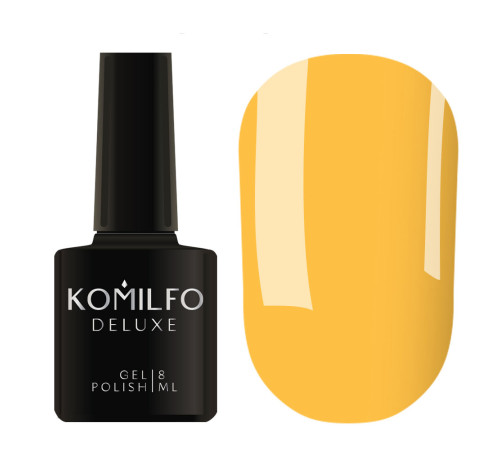 Гель-лак Komilfo Deluxe Series №D166 темно-жовтий емаль, 8 мл