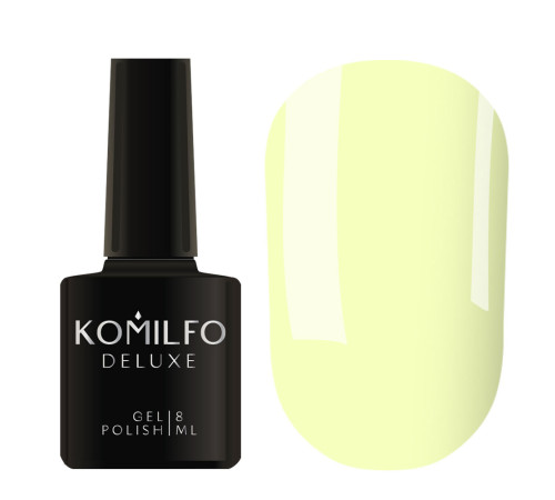 Гель-лак Komilfo Deluxe Series №D169 блідо-жовтий емаль, 8 мл