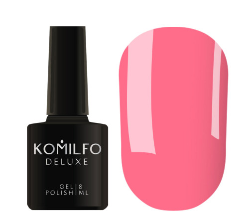 Гель-лак Komilfo Deluxe Series №D175 ніжний насичений рожевий емаль, 8 мл