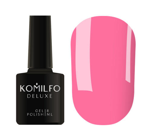 Гель-лак Komilfo Deluxe Series №D179 рожевий барбі емаль, 8 мл