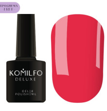Гель-лак Komilfo Deluxe Series №D181 HEMA/TPO free, червоно-кораловий емаль, 8 мл