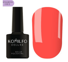 Гель-лак Komilfo Deluxe Series №D182 HEMA/TPO free, яскравий кораловий неоновий, 8 мл