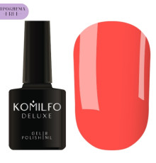 Гель-лак Komilfo Deluxe Series №D182 HEMA/TPO free, яскравий кораловий неоновий, 8 мл