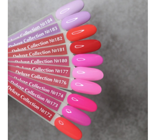 Гель-лак Komilfo Deluxe Series №D182 HEMA/TPO free, яскравий кораловий неоновий, 8 мл