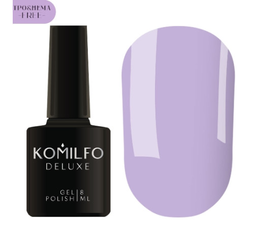 Гель-лак Komilfo Deluxe Series №D185 HEMA/TPO free, світло-бузковий емаль, 8 мл