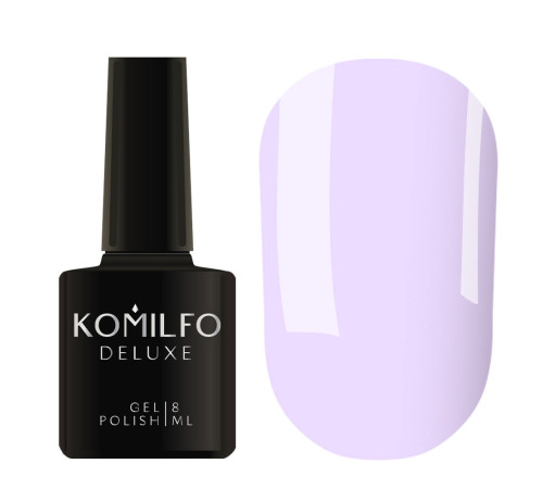 Гель-лак Komilfo Deluxe Series №D186 дуже світло-бузковий емаль, 8 мл