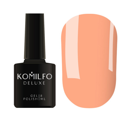 Гель-лак Komilfo Deluxe Series №D189 світлий рожево-персиковий неоновий емаль, 8 мл