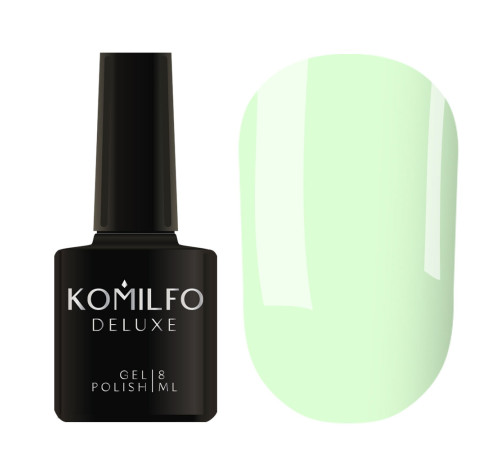 Гель-лак Komilfo Deluxe Series №D192 світлий пастельно-зелений емаль, 8 мл