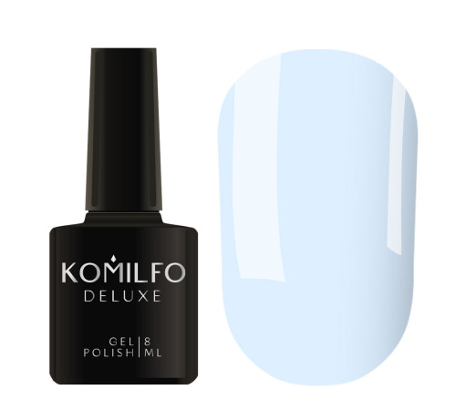 Гель-лак Komilfo Deluxe Series №D195 пастельно-блакитний емаль, 8 мл