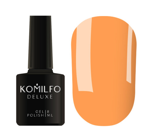 Гель-лак Komilfo Deluxe Series №D198 насыщенная персиковая эмаль, 8 мл