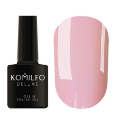 Гель-лак Komilfo Deluxe Series №D202 світлий ніжно-рожевий з шиммером для френчу, 8 мл