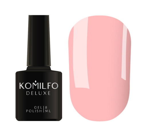 Гель-лак Komilfo Deluxe Series №D210 ніжно-рожевий емаль, 8 мл