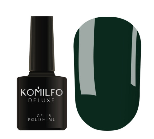 Гель-лак Komilfo Deluxe Series №D217 темний бірюзово-зелений, 8 мл