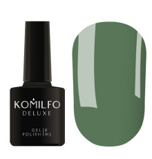 Гель-лак Komilfo Deluxe Series №D218 приглушений зеленувато-бірюзовий емаль, 8 мл