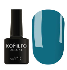 Гель-лак Komilfo Deluxe Series №D219 приглушений бірюзово-синій емаль, 8 мл