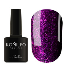 Гель-лак Komilfo Deluxe Series №D225 синьо-фіолетовий з рожевим мікроблиском, 8 мл