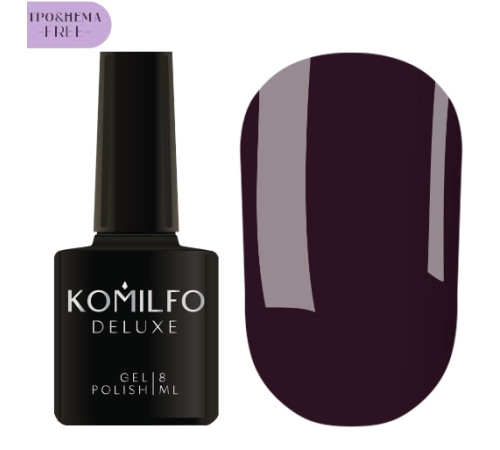 Гель-лак Komilfo Deluxe Series №D229 HEMA/TPO free, темно-бордовий емаль, 8 мл