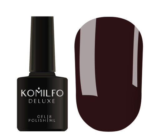 Гель-лак Komilfo Deluxe Series №D229 темно-бордовий емаль, 8 мл