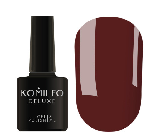 Гель-лак Komilfo Deluxe Series №D232 шоколадний емаль, 8 мл