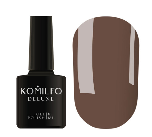 Гель-лак Komilfo Deluxe Series №D234 коричнево-сірий емаль, 8 мл