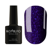 Гель-лак Komilfo Deluxe Series №D252 темно-синій мікроблиск, 8 мл