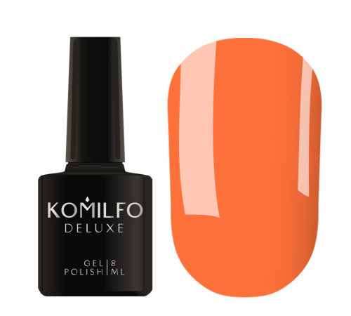 Гель-лак Komilfo Deluxe Series №D259 трохи персиково-поморанчевий емаль, 8 мл