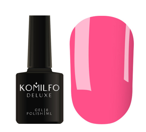 Гель-лак Komilfo Deluxe Series №D261 яскравий рожевий емаль, 8 мл