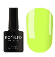 Гель-лак Komilfo Deluxe Series №D262 кислотний лаймово-жовтий емаль, 8 мл