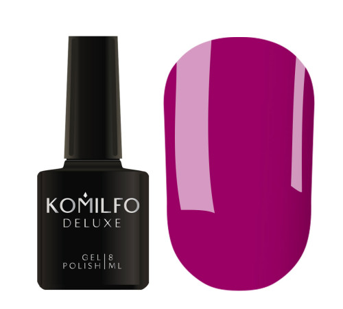 Гель-лак Komilfo Deluxe Series №D264 малинова фуксія емаль, 8 мл