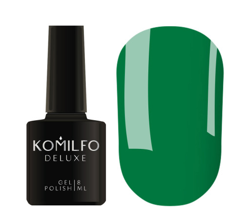 Гель-лак Komilfo Deluxe Series №D266 темно-зеленый эмаль, 8 мл