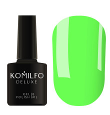 Гель-лак Komilfo Deluxe Series №D267 темно-зелений неоновий емаль, 8 мл
