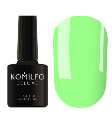 Гель-лак Komilfo Deluxe Series №D268 салатовий неоновий емаль, 8 мл