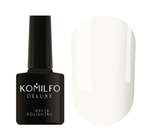 Гель-лак Komilfo Deluxe Series №D289 moonbeam білесо-сірий емаль, 8 мл
