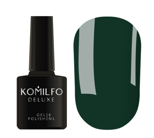 Гель-лак Komilfo Deluxe Series №D295 зелений темний емаль, 8 мл