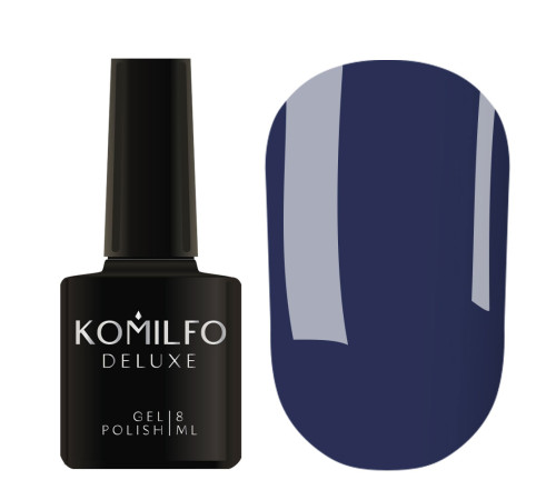 Гель-лак Komilfo Deluxe Series №D296 синій темний емаль, 8 мл