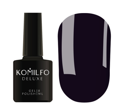Гель-лак Komilfo Deluxe Series №D297 чорничний емаль, 8 мл
