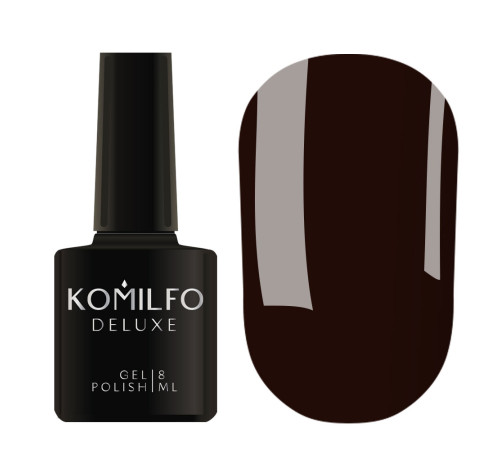 Гель-лак Komilfo Deluxe Series №D298 коричневий темний емаль, 8 мл