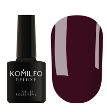 Гель-лак Komilfo Deluxe Series №D303 бордово-баклажановий емаль, 8 мл