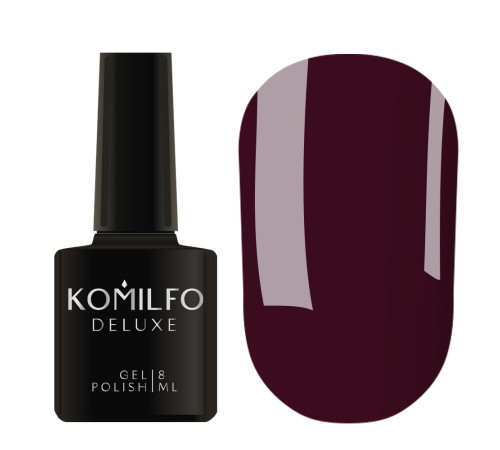 Гель-лак Komilfo Deluxe Series №D303 бордово-баклажановий емаль, 8 мл